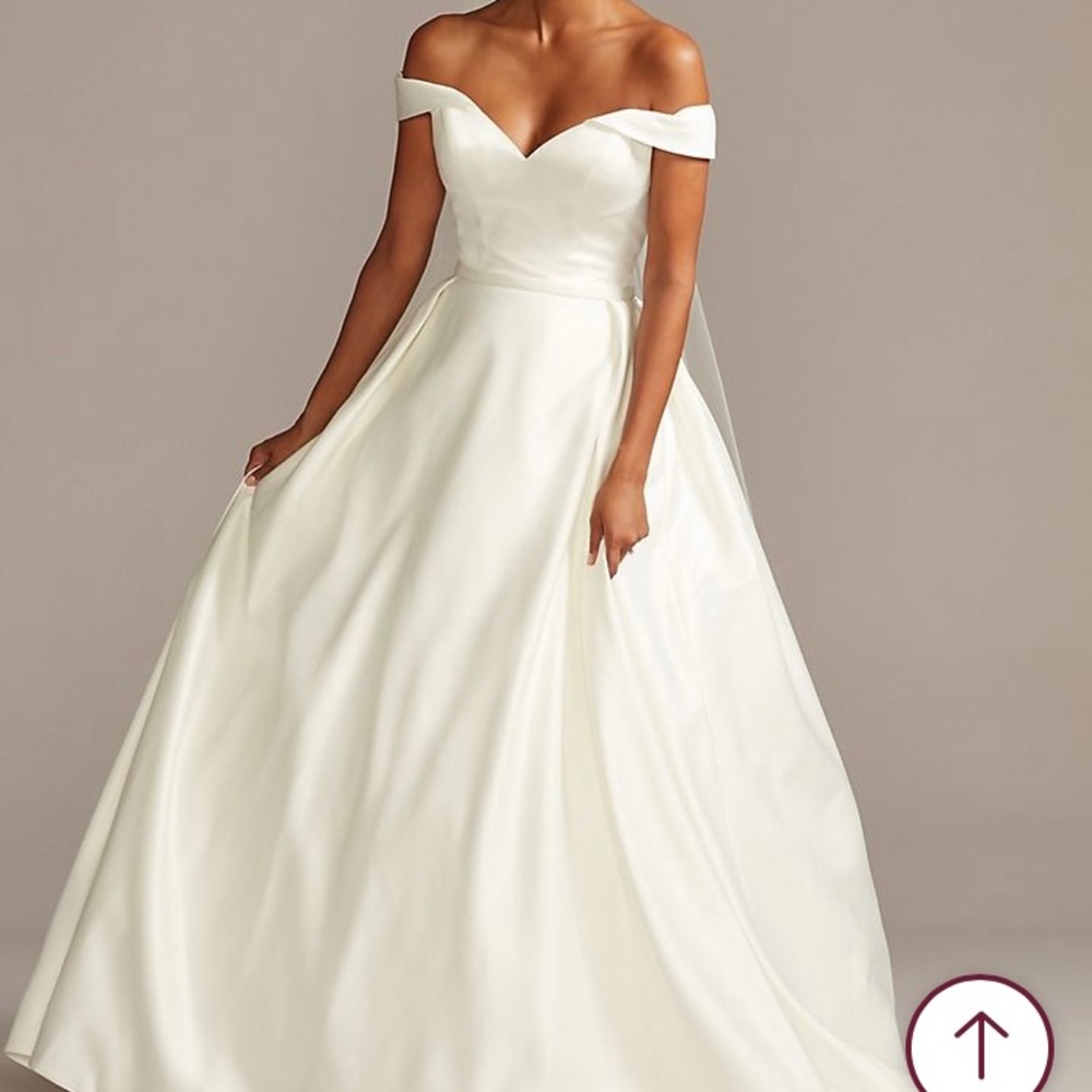 Off the shoulder wedding dress